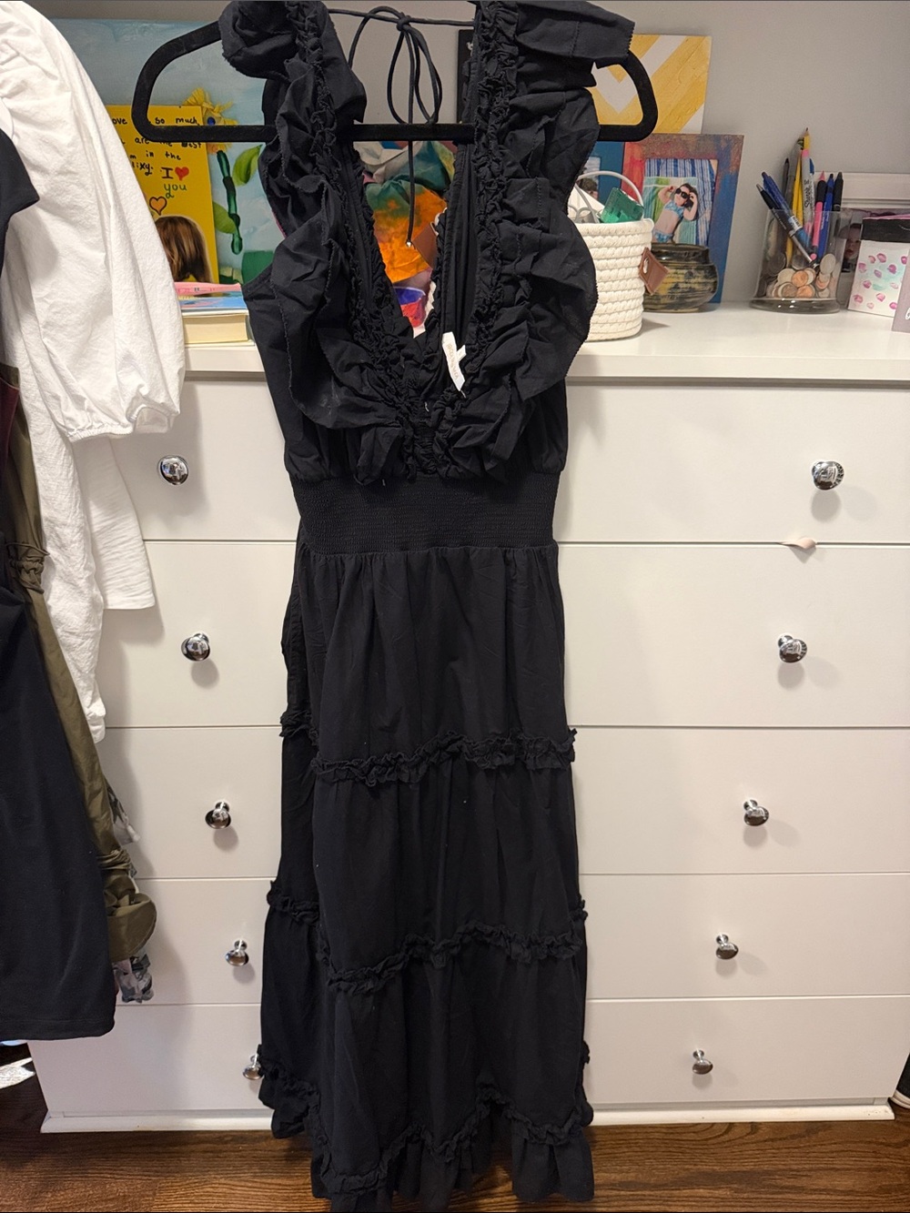 Love the Label Black Ruffle-Trim Maxi Dress - Women's - Picture 2 of 3